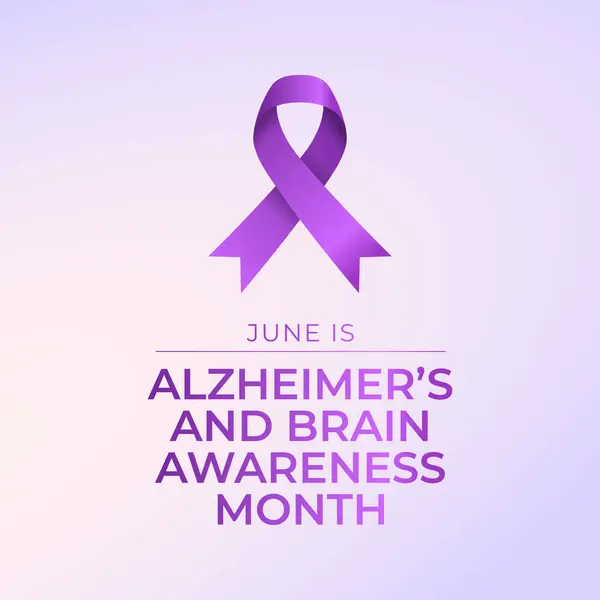 Alzheimer ve Beyin Farkındalığı Ay tasarım şablonu. mor kurdele tasarım şablonu. Beyin vektör çizimi. düz dizayn. Vektör 10.le kurdele tasarım şablonu. Beyin vektör çizimi. düz dizayn. vektör 10.