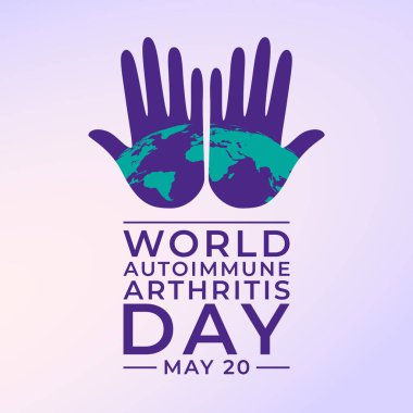 World Autoimmune Autoinflammatory Arthritis Day design template. purple ribbon vector design. ribbon vector. eps 10. clipart