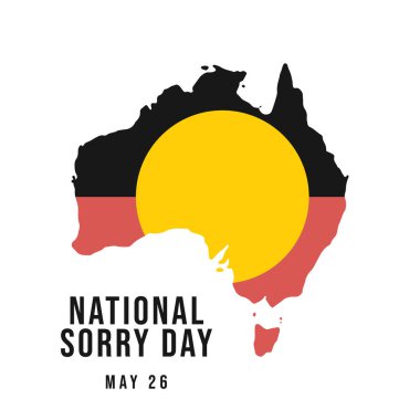 National Sorry Day design template. hand silhouette vector design. vector eps 10. flat design. clipart
