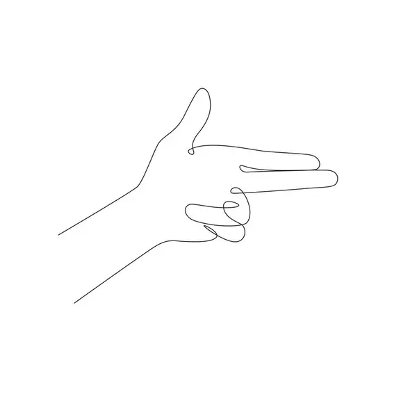 Χειρονομία Χεριών Συνεχίζει Σχεδιασμό Της Γραμμής Continuos Γραμμή Εικονογράφηση Χέρι — Διανυσματικό Αρχείο