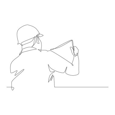 İnşaat sürekli hat tasarımı. Şehir oluşturma elementi sürekli çizgi çizimi. Vektör çizgisi. monoline varlığı.