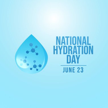 Ulusal Hidrasyon Günü vektör şablonu kutlama kullanımı için uygun. hidrasyon vektör çizimi. düz dizayn. vektör 10.
