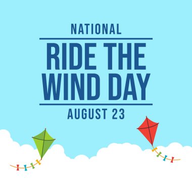 National Ride The Wind Day vektör tasarımı kutlama kullanımı için uygun. 10. vektör. Düz dizayn.