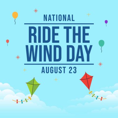 National Ride The Wind Day vektör tasarımı kutlama kullanımı için uygun. 10. vektör. Düz dizayn.