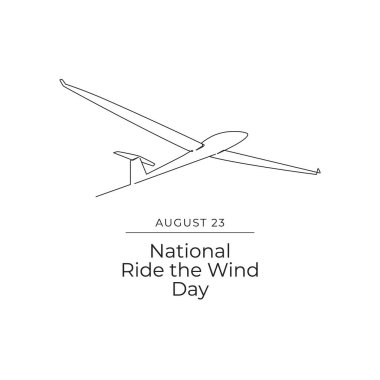 National Ride The Wind Day sanat vektörü. 10 saniye..
