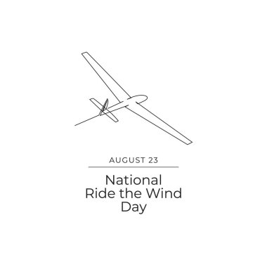 National Ride The Wind Day sanat vektörü. 10 saniye..