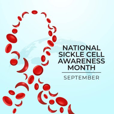 National Sickle Cell Awareness Month. flat design. vector ribbon. good for usage. good for template celebration. eps 10. clipart