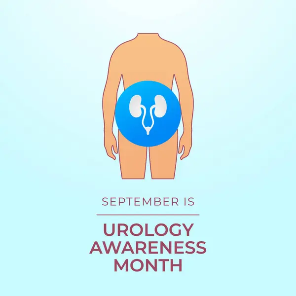 Üroloji Farkındalığı Ayı. Düz sanat tasarımı. Sağlık hizmeti farkındalık tasarımı. Şablon kutlaması için iyi. 10 saniye..