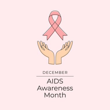 AIDS Farkındalığı Ayı. Çizgi tasarımı. Farkındalık Ayı. Kırmızı kurdele tasarımı. Kutlama şablonu kullanımı için iyi. Devamlı bir çizgi. 10 saniye..