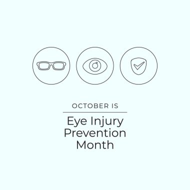 Göz Sakatlığı Önleme Ayı. Çizgi tasarımı. Kutlama şablonu kullanımı için iyi. Devamlı bir çizgi. 10 saniye..