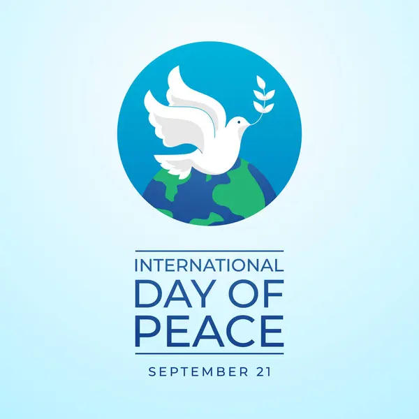 stock vector International Day of Peace. Flat art design. World peace vector. Good for celebration template usage. eps 10. 