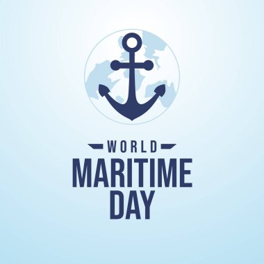 Dünya Denizcilik Günü vektör tasarımı kullanım için iyi bir şablon. Dünya Denizcilik Günü tasarımı. Düz dizayn. 10 saniye..