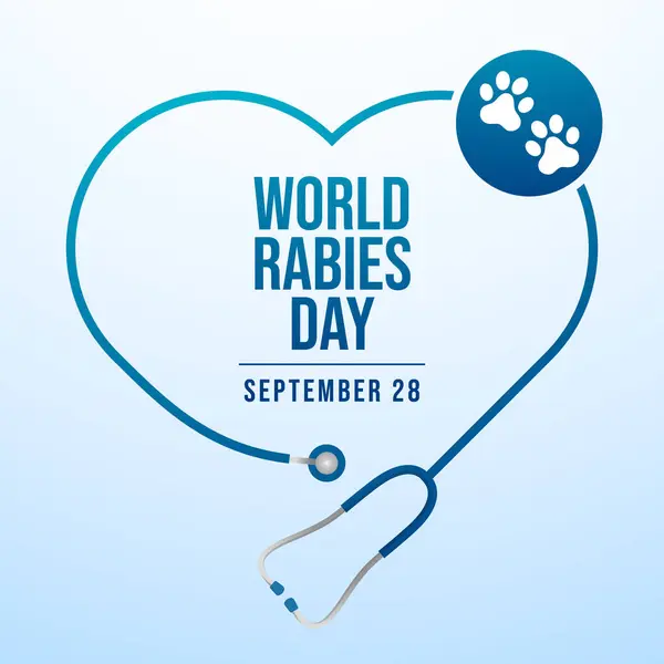 stock vector World Rabies Day vector design template good for celebration usage. World Rabies Day design. flat design. eps 10.