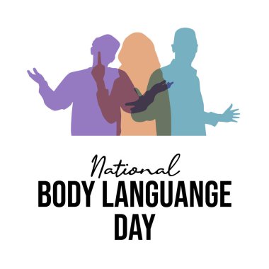 National Body Language Day vector design template good for celebration usage. National Body Language Day design. flat design. eps 10. clipart