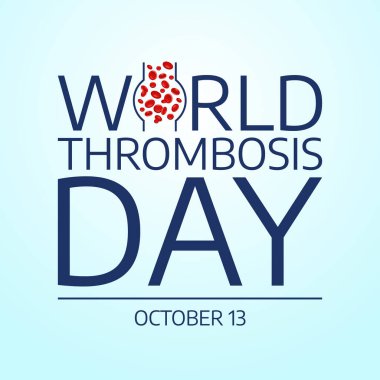 Dünya Trombozu Günü vektör tasarımı kutlama için iyi bir şablon. Dünya Trombozu Günü tasarımı. düz dizayn. 10 saniye..