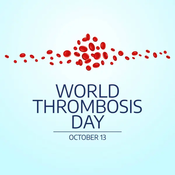 stock vector World Thrombosis Day vector design template good for celebration usage. World Thrombosis Day design. flat design. eps 10.