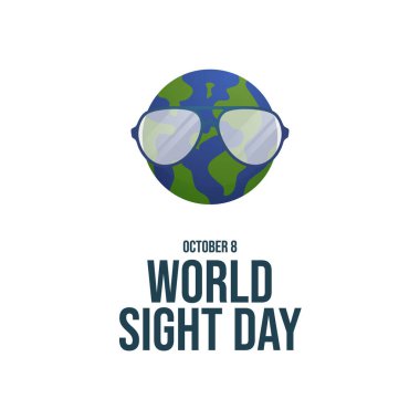 World Sight Day vector design template good for celebration usage. World Sight Day design. flat design. eps 10. clipart