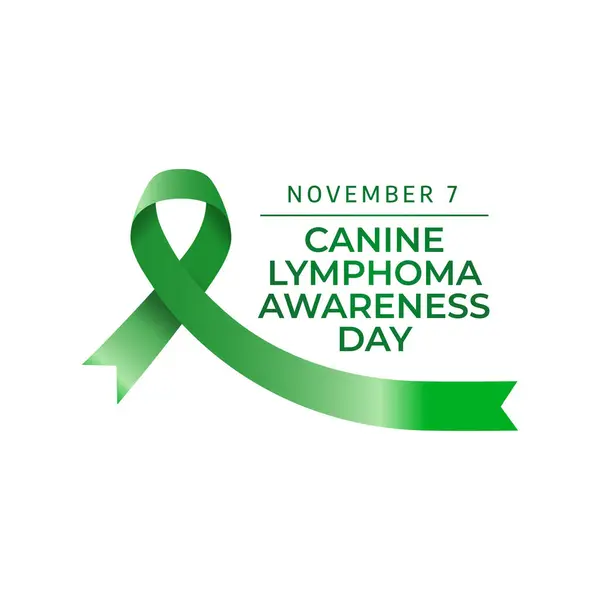 stock vector National Canine Lymphoma Awareness Day vector design template good for celebration usage. National Canine Lymphoma Awareness Day design. green ribbon. flat design. eps 10.