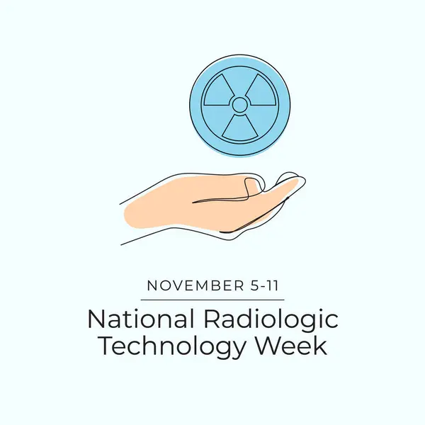 stock vector National Radiologic Technology Week vector design template good for celebration usage. National Radiologic Technology Week design. Continuous line drawing. eps 10.