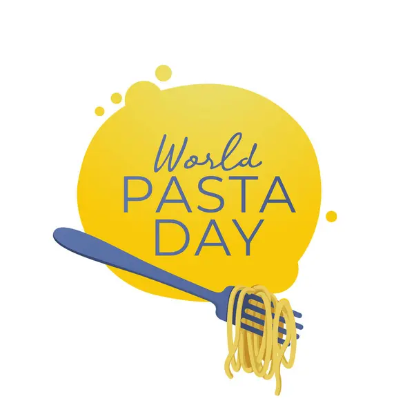 stock vector World Pasta Day vector design template good for celebration usage. World Pasta Day design. Flat design. eps 10.