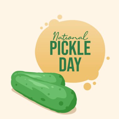 National Pickle Day vector design template good for celebration usage. National Pickle Day design. flat design. eps 10. clipart