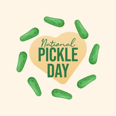 National Pickle Day vector design template good for celebration usage. National Pickle Day design. flat design. eps 10. clipart