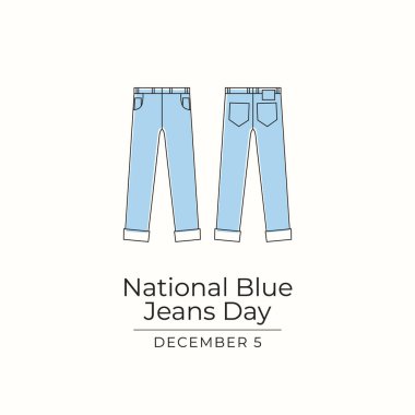 National Blue Jeans Day vector design template good for celebration usage. National Blue Jeans Day design. continuous line drawing. eps 10.  clipart