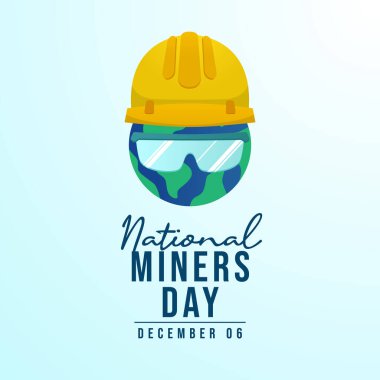 Ulusal Madenciler Günü vektör tasarımı kutlama kullanımı için uygun. Ulusal Madenciler Günü tasarımı. düz dizayn. 10 saniye..