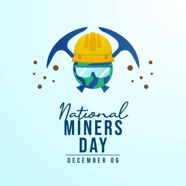 Ulusal Madenciler Günü vektör tasarımı kutlama kullanımı için uygun. Ulusal Madenciler Günü tasarımı. düz dizayn. 10 saniye..