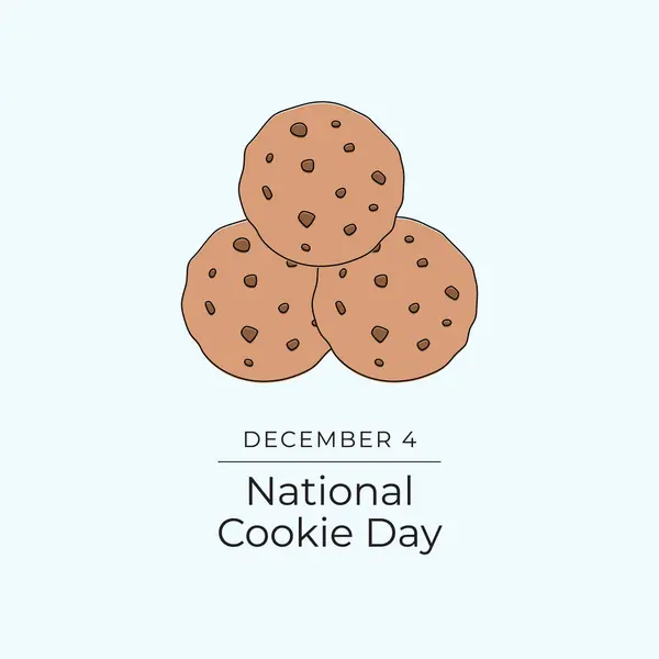 Stock vector National Cookie Day vector design template good for celebration usage. National Cookie Day design. continuous line drawing. eps 10.