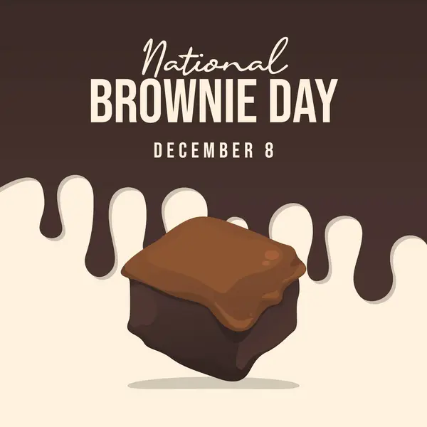 Ulusal Brownie Günü vektör şablonu kutlama kullanımı için uygun. Ulusal Brownie Günü tasarımı. düz dizayn. 10 saniye.. 