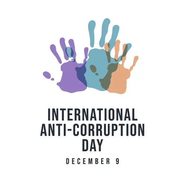 stock vector International Anti-Corruption Day vector design template good for celebration usage. International Anti-Corruption Day design. flat design. eps 10. 