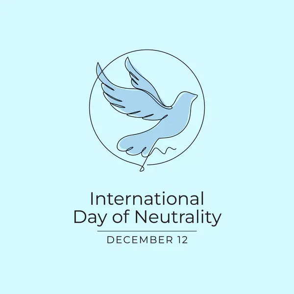 stock vector International Day of Neutrality vector design template good for celebration usage. International Day of Neutrality design. continuous line drawing. eps 10.