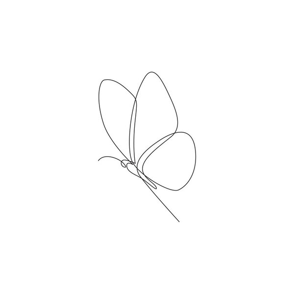 butterfly continuous line drawing template good for celebration usage. continuous line element illustration. vector lineart. monoline asset.