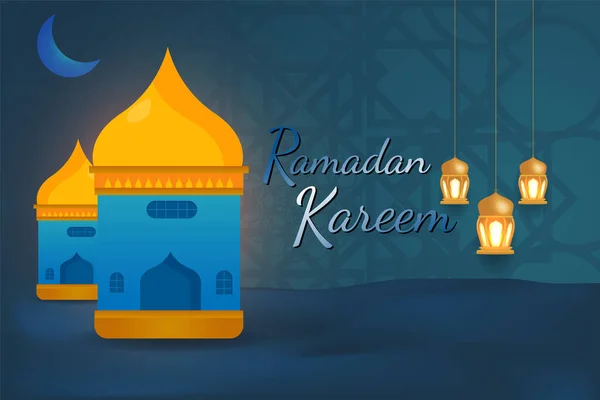Ramadan Kareem Latar Belakang Islam - Stok Vektor