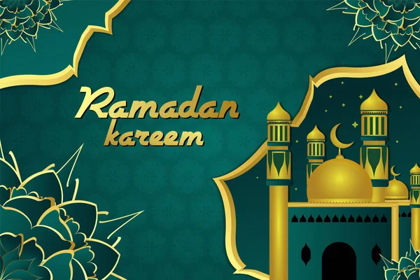 Ramadan Kareem Hintergrund Mit Ornament — Stockvektor