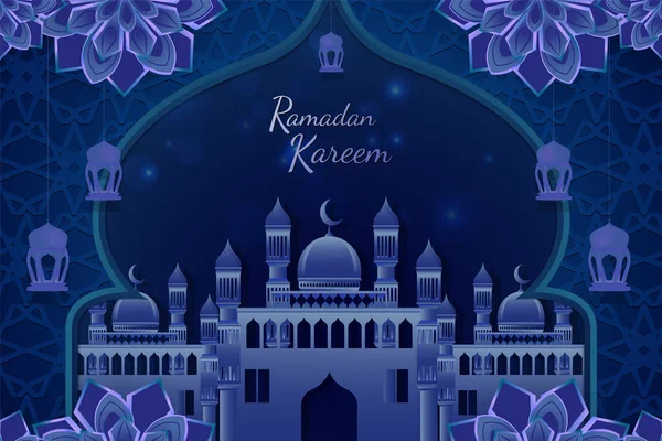 Ramadan Kareem Achtergrond Met Ornament — Stockvector