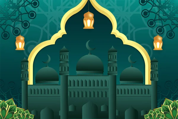 Ramadan Kareem Fundo Com Ornamento — Vetor de Stock