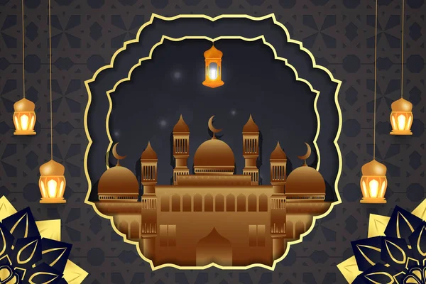 Ramadan Kareem Tło Ornament — Wektor stockowy