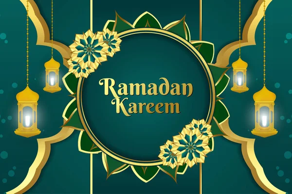 Ramadán Kareem Fondo Islámico — Vector de stock