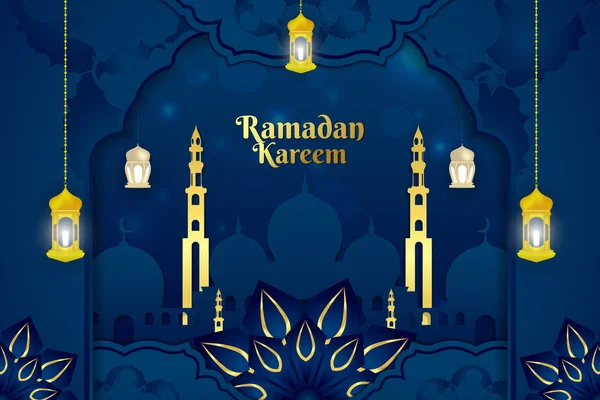 Ramadan Kareem Islamisk Bakgrund — Stock vektor