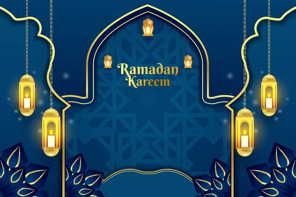 Ramadán Kareem Fondo Islámico — Vector de stock
