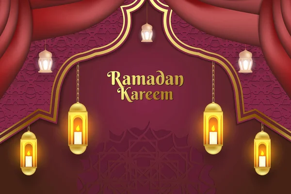Ramadan Kareem Islamitische Achtergrond — Stockvector