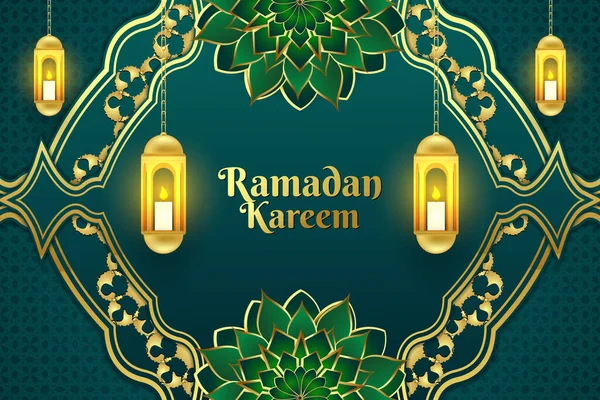 Ramadan Kareem Sfondo Islamico — Vettoriale Stock