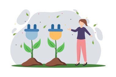 Toprak günü düz illüstrasyon