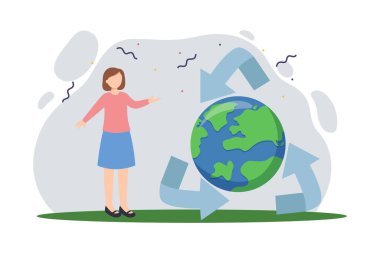 Toprak günü düz illüstrasyon