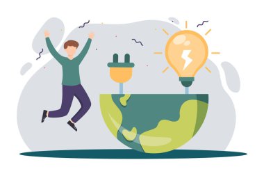 Toprak günü düz illüstrasyon