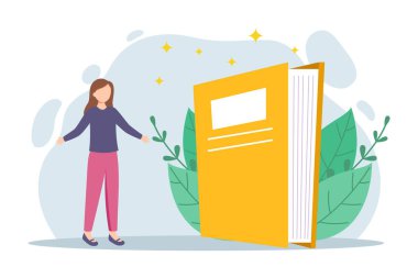 Dünya Kitap Günü Düz Tasarımı