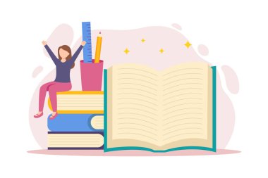 Dünya Kitap Günü Düz Tasarımı