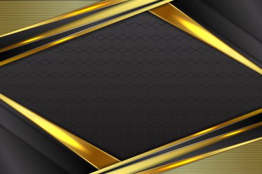 Altın ve siyah renkli soyut arkaplan üçgeni